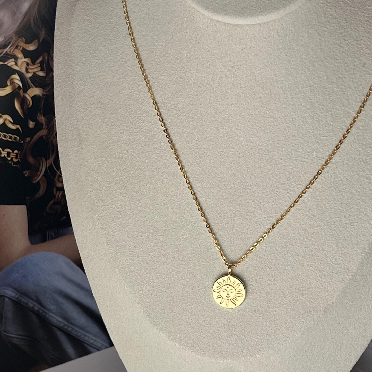 Radiant Sunflower Coin Necklace