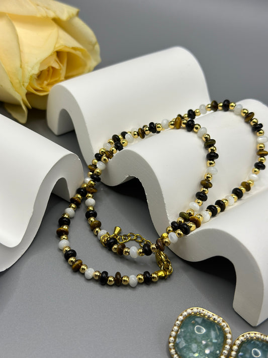 Elegant Pearl Rice Grain Collarbone Necklace