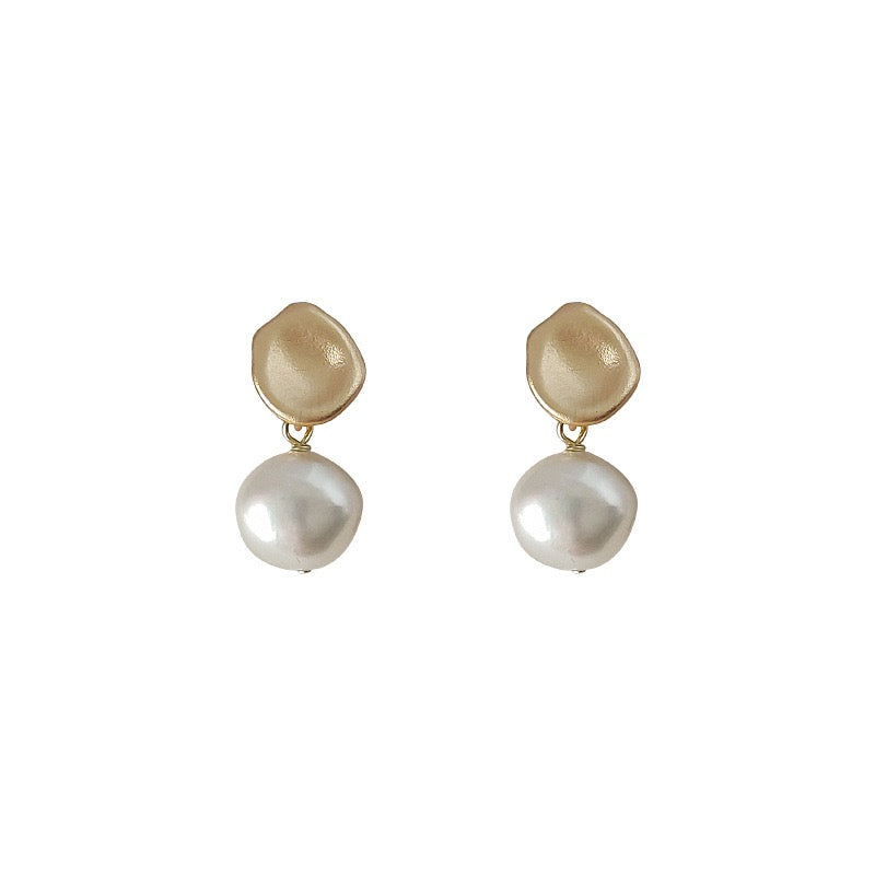 Vintage Baroque Freshwater Pearl Earrings